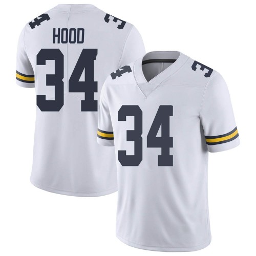 Jaydon Hood Michigan Wolverines Men's NCAA #34 White Limited Brand Jordan College Stitched Football Jersey JCU1454UR